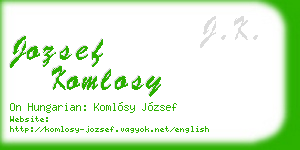 jozsef komlosy business card