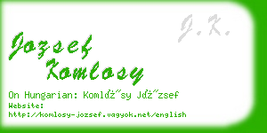 jozsef komlosy business card